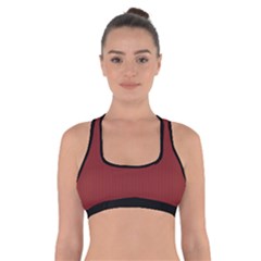 Chili Oil Red - Cross Back Sports Bra by FashionLane