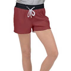 Chili Oil Red - Velour Lounge Shorts by FashionLane