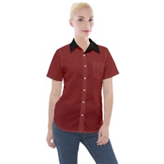 Chili Oil Red - Women s Short Sleeve Pocket Shirt