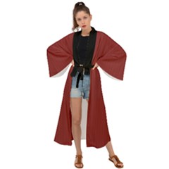 Chili Oil Red - Maxi Kimono by FashionLane