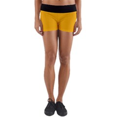 Chinese Yellow - Yoga Shorts by FashionLane