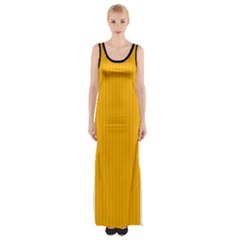 Chinese Yellow - Thigh Split Maxi Dress by FashionLane