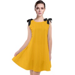 Chinese Yellow - Tie Up Tunic Dress by FashionLane