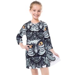 Knock Knock - By Larenard Kids  Quarter Sleeve Shirt Dress by LaRenard