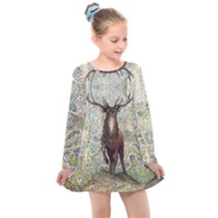 King Of The Forest - By Larenard Kids  Long Sleeve Dress by LaRenard