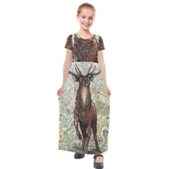 King Of The Forest - By Larenard Kids  Short Sleeve Maxi Dress by LaRenard