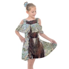 King Of The Forest - By Larenard Kids  Shoulder Cutout Chiffon Dress by LaRenard