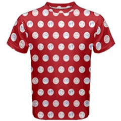 Red Polka-dot Doodles Men s Cotton Tee by pishposhpal