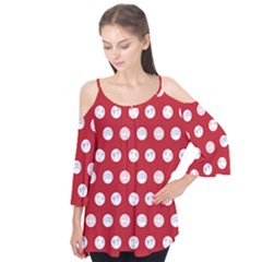 Red Polka-dot Doodles Flutter Tees