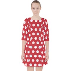 Red Polka-dot Doodles Pocket Dress