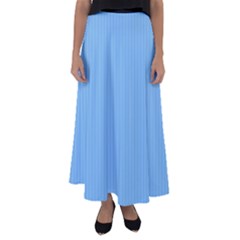 Aero Blue - Flared Maxi Skirt by FashionLane