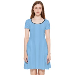 Aero Blue - Inside Out Cap Sleeve Dress by FashionLane