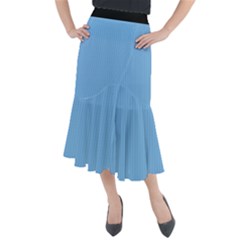 Aero Blue - Midi Mermaid Skirt by FashionLane