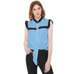 Aero Blue - Frill Detail Shirt