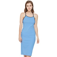 Aero Blue - Bodycon Cross Back Summer Dress