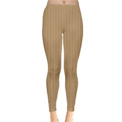 Wood Brown - Leggings  by FashionLane