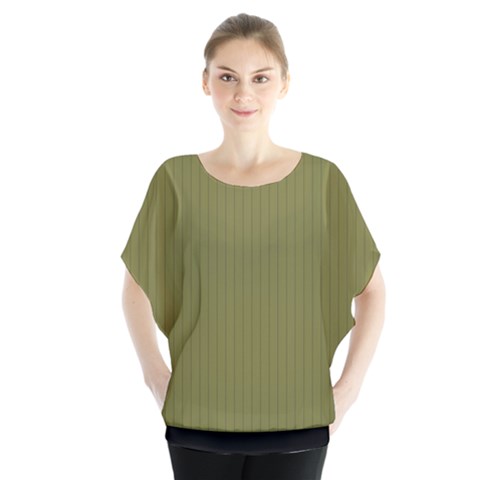 Woodbine Green - Batwing Chiffon Blouse by FashionLane