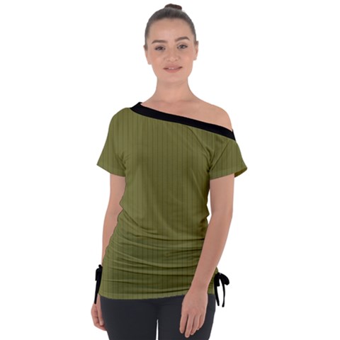 Woodbine Green - Off Shoulder Tie-up Tee by FashionLane