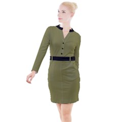 Woodbine Green - Button Long Sleeve Dress by FashionLane