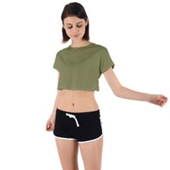 Woodbine Green - Tie Back Short Sleeve Crop Tee