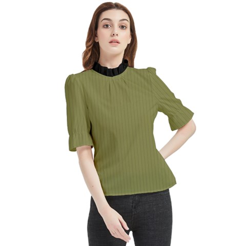 Woodbine Green - Frill Neck Blouse by FashionLane