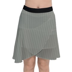 Trout Grey - Chiffon Wrap Front Skirt by FashionLane