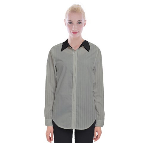 Trout Grey - Womens Long Sleeve Shirt by FashionLane