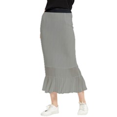 Trout Grey - Maxi Fishtail Chiffon Skirt