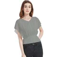 Trout Grey - Butterfly Chiffon Blouse