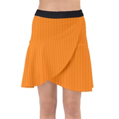 Turmeric Orange - Wrap Front Skirt by FashionLane