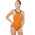 Turmeric Orange - High Neck One Piece Swimsuit View1