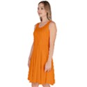 Turmeric Orange - Knee Length Skater Dress With Pockets View2