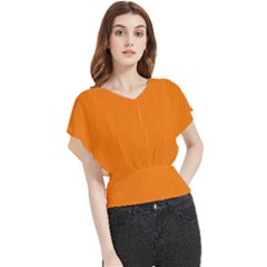 Turmeric Orange - Butterfly Chiffon Blouse