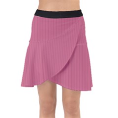 Tulip Pink - Wrap Front Skirt by FashionLane