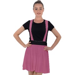 Tulip Pink - Velvet Suspender Skater Skirt by FashionLane