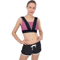 Tulip Pink - V-back Sports Bra by FashionLane