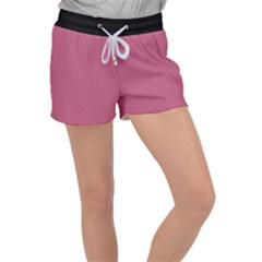 Tulip Pink - Velour Lounge Shorts by FashionLane