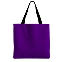 Violet Purple - Zipper Grocery Tote Bag by FashionLane