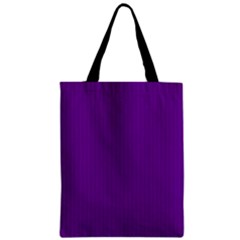 Violet Purple - Zipper Classic Tote Bag by FashionLane