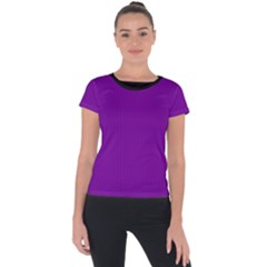 Violet Purple - Short Sleeve Sports Top  by FashionLane