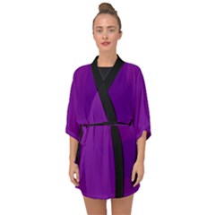 Violet Purple - Half Sleeve Chiffon Kimono by FashionLane