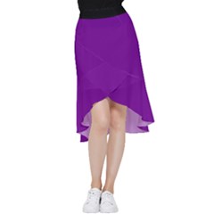 Violet Purple - Frill Hi Low Chiffon Skirt