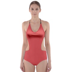 Valentine Red - Cut-out One Piece Swimsuit by FashionLane