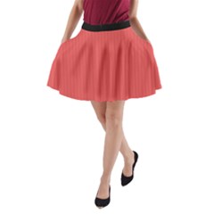 Valentine Red - A-line Pocket Skirt by FashionLane