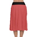 Valentine Red - Velvet Flared Midi Skirt View2