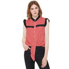 Valentine Red - Frill Detail Shirt