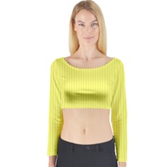 Unmellow Yellow - Long Sleeve Crop Top by FashionLane