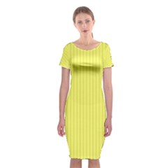 Unmellow Yellow - Classic Short Sleeve Midi Dress by FashionLane