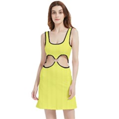 Unmellow Yellow - Velvet Cutout Dress