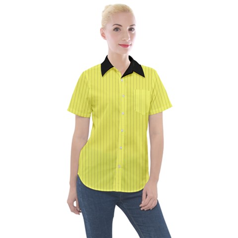 Unmellow Yellow - Women s Short Sleeve Pocket Shirt by FashionLane